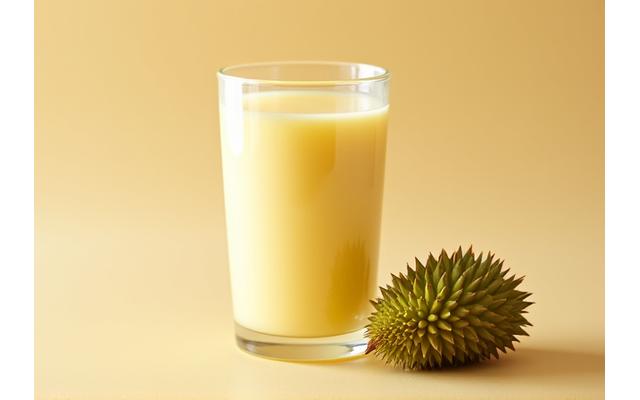 Segelas jus durian kuning pekat